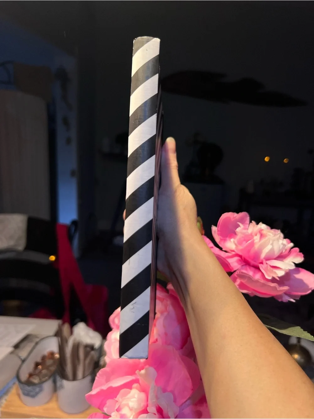 Striped Hardcover Journal - “Smile It Looks Good On You!” read more